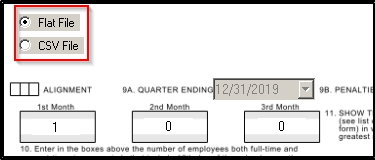 Image showing the flat file or CSV file checkbox.
